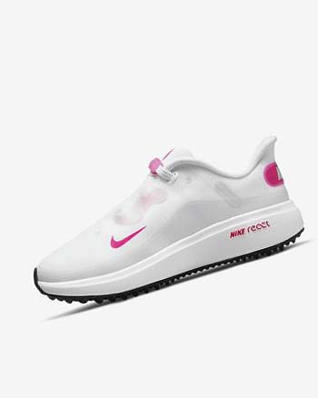 Buty Golfowe Damskie Nike React Ace Tour Białe Czarne Różowe | PL_1163