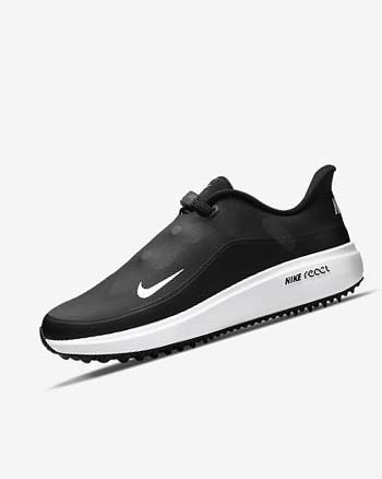 Buty Golfowe Damskie Nike React Ace Tour Czarne Metal Ciemny Szare Białe | PL_2359