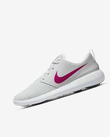 Buty Golfowe Damskie Nike Roshe G Białe Czarne Różowe | PL_2550