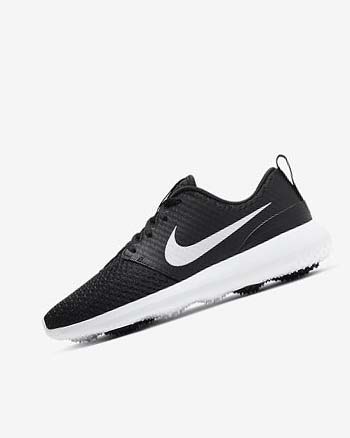 Buty Golfowe Damskie Nike Roshe G Czarne Białe Metal Białe | PL_1140