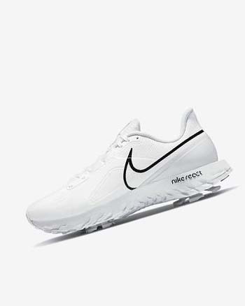 Buty Golfowe Męskie Nike React Infinity Pro Białe Metal Platyna Czarne | PL_4503