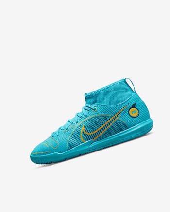 Buty Piłkarskie Chłopięce Nike Jr. Mercurial Superfly 8 Academy IC Niebieskie Pomarańczowe | PL_2634