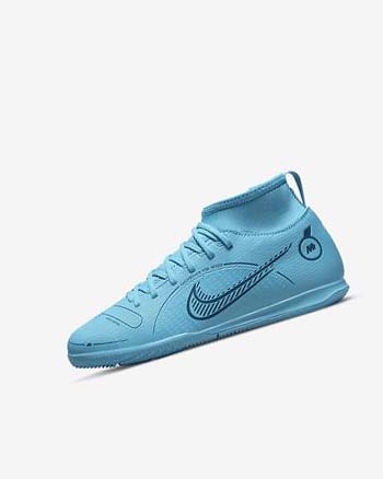 Buty Piłkarskie Chłopięce Nike Jr. Mercurial Superfly 8 Club IC Niebieskie Pomarańczowe | PL_3129