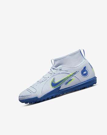 Buty Piłkarskie Chłopięce Nike Jr. Mercurial Superfly 8 Academy TF Szare Głęboka Niebieskie Ciemny Niebieskie | PL_5054