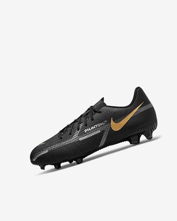 Buty Piłkarskie Chłopięce Nike Jr. Phantom GT2 Academy MG Czarne Metal Złote Ciemny Szare Metal Ciemny Szare | PL_4601