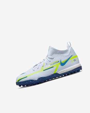 Buty Piłkarskie Chłopięce Nike Jr. Phantom GT2 Academy Dynamic Fit TF Szare Głęboka Niebieskie Ciemny Niebieskie | PL_4649