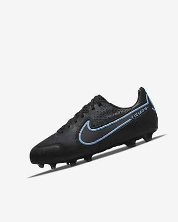 Buty Piłkarskie Chłopięce Nike Jr. Tiempo Legend 9 Pro FG Czarne Szare Czarne | PL_2728