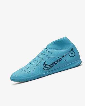 Buty Piłkarskie Damskie Nike Mercurial Superfly 8 Club IC Niebieskie Pomarańczowe | PL_2555