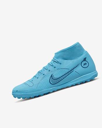 Buty Piłkarskie Damskie Nike Mercurial Superfly 8 Club TF Niebieskie Pomarańczowe | PL_3106