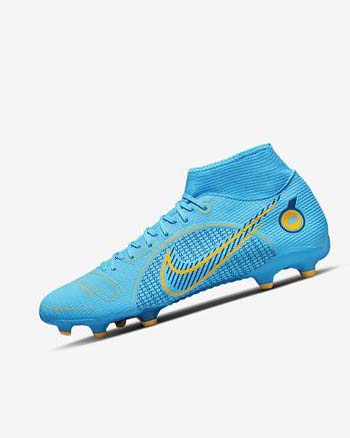 Buty Piłkarskie Damskie Nike Mercurial Superfly 8 Academy MG Niebieskie Pomarańczowe | PL_4632