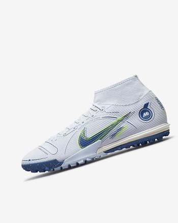 Buty Piłkarskie Damskie Nike Mercurial Superfly 8 Academy TF Szare Głęboka Niebieskie Ciemny Niebieskie | PL_5567