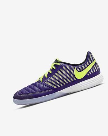 Buty Piłkarskie Męskie Nike Lunar Gato II IC Fioletowe Czarne Białe | PL_2305