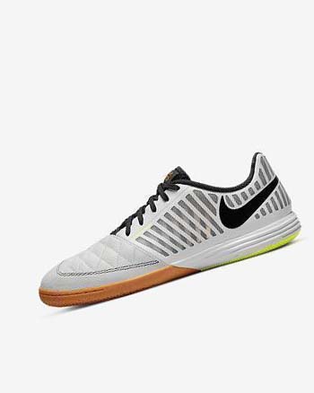 Buty Piłkarskie Męskie Nike Lunar Gato II IC Białe Jasny Żółte Czarne | PL_2366