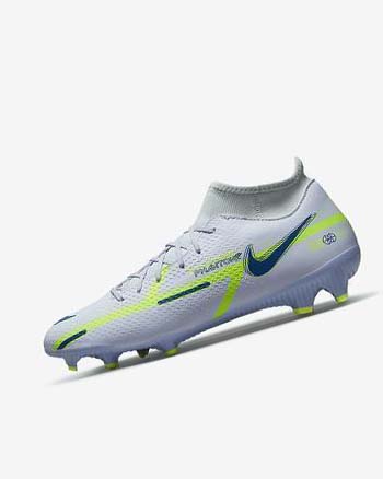 Buty Piłkarskie Męskie Nike Phantom GT2 Academy Dynamic Fit MG Szare Głęboka Niebieskie Ciemny Niebieskie | PL_5048