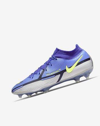 Buty Piłkarskie Męskie Nike Phantom GT2 Dynamic Fit Elite FG Niebieskie Szare Niebieskie | PL_5609