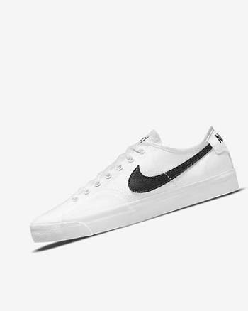 Buty Skate Damskie Nike SB BLZR Court Białe Białe Czarne Czarne | PL_5576