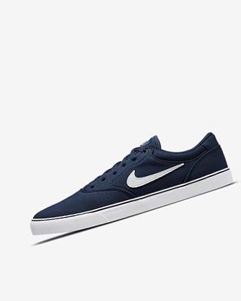 Buty Skate Damskie Nike SB Chron 2 Płócienne Granatowe Granatowe Czarne Białe | PL_5427
