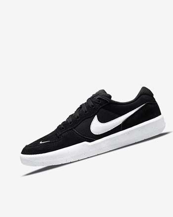 Buty Skate Damskie Nike SB Force 58 Czarne Czarne Białe | PL_5096