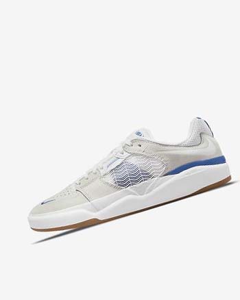 Buty Skate Damskie Nike SB Ishod Wair Białe Białe Królewski Niebieski Białe | PL_2387