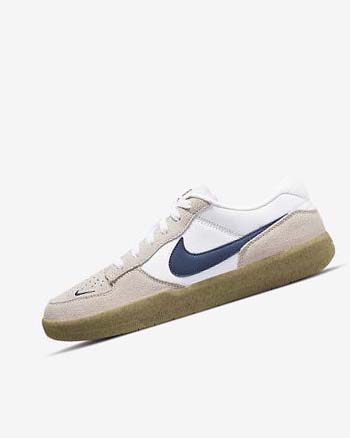 Buty Skate Męskie Nike SB Force 58 Białe Białe Głęboka Brązowe Granatowe | PL_5061