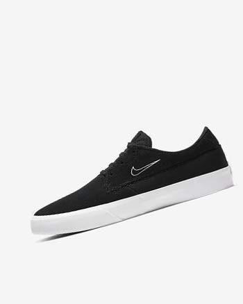 Buty Skate Męskie Nike SB Shane Czarne Czarne Białe | PL_2539