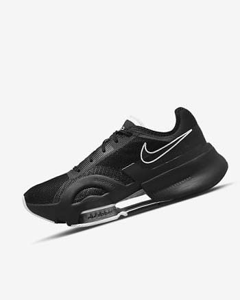 Buty Treningowe Damskie Nike Air Zoom SuperRep 3 Czarne Czarne Ciemny Szare Białe | PL_4612