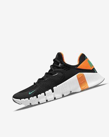 Buty Treningowe Damskie Nike Free Metcon 4 Czarne Pomarańczowe Białe Turkusowe | PL_4785