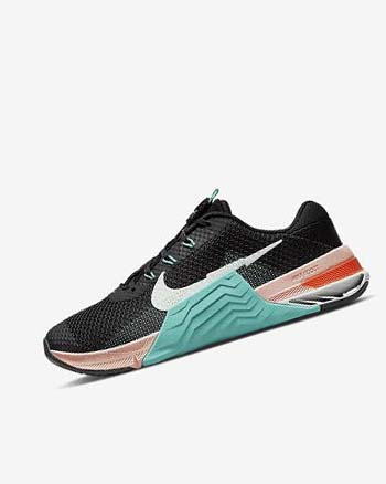Buty Treningowe Damskie Nike Metcon 7 Czarne Turkusowe Pomarańczowe Zielone | PL_1141