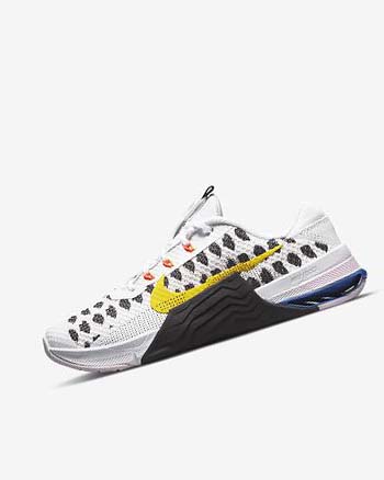 Buty Treningowe Damskie Nike Metcon 7 Czarne Białe Niebieskie Żółte | PL_2952