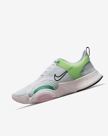 Buty Treningowe Damskie Nike SuperRep Go 2 Białe Zielone Głęboka Różowe Czarne | PL_5433