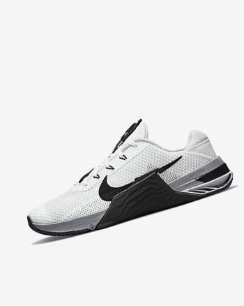 Buty Treningowe Męskie Nike Metcon 7 Białe Szare Platyna Czarne | PL_2276