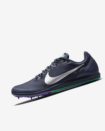 Buty Z Kolcami Męskie Nike Zoom Rival D 10 Obsidian Turkusowe Metal Srebrne | PL_5501