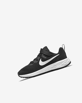 Buty do Biegania Chłopięce Nike Revolution 6 Czarne Ciemny Szare Białe | PL_1159