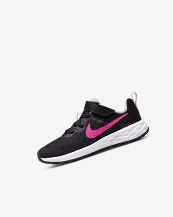 Buty do Biegania Chłopięce Nike Revolution 6 Czarne Różowe Różowe | PL_5477