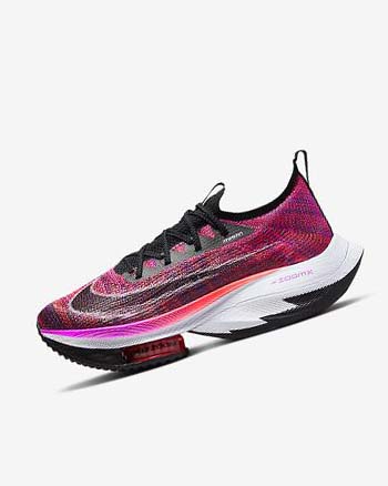 Buty do Biegania Damskie Nike Air Zoom Alphafly NEXT% Flyknit Fioletowe Czerwone Czarne Czarne | PL_2222