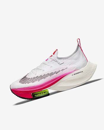 Buty do Biegania Damskie Nike Air Zoom Alphafly NEXT% Flyknit Białe Czarne Czarne Czarne | PL_5572