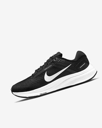 Buty do Biegania Damskie Nike Air Zoom Structure 24 Czarne Białe | PL_2289