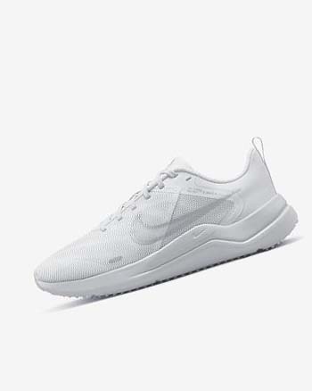 Buty do Biegania Damskie Nike Downshifter 12 Białe Platyna Metal Srebrne | PL_5471