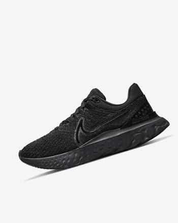 Buty do Biegania Damskie Nike React Infinity Run Flyknit 3 Czarne Czarne | PL_5331