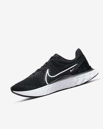 Buty do Biegania Damskie Nike React Infinity Run Flyknit 3 Czarne Białe | PL_5441