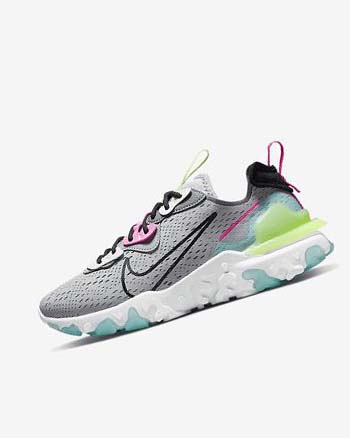Buty do Biegania Damskie Nike React Vision Szare Szare Różowe Czarne | PL_2932