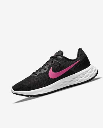 Buty do Biegania Damskie Nike Revolution 6 Next Nature Czarne Szare Różowe | PL_4702