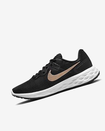 Buty do Biegania Damskie Nike Revolution 6 Next Nature Czarne Białe Metal Miedź | PL_5070
