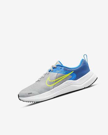 Buty do Biegania Dziewczynka Nike Downshifter 12 Szare Niebieskie Szare Granatowe Szare | PL_4876
