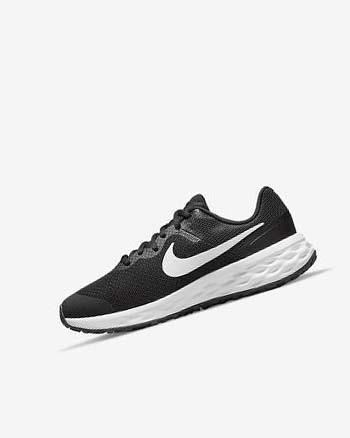 Buty do Biegania Dziewczynka Nike Revolution 6 Czarne Ciemny Szare Białe | PL_2662