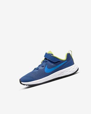 Buty do Biegania Dziewczynka Nike Revolution 6 Granatowe Zielone Niebieskie | PL_4780