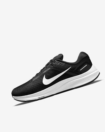 Buty do Biegania Męskie Nike Air Zoom Structure 24 Czarne Białe | PL_5170