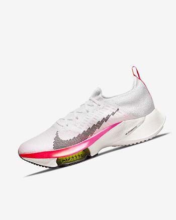 Buty do Biegania Męskie Nike Air Zoom Tempo NEXT% Flyknit Białe Koralowe Różowe Czarne | PL_3121