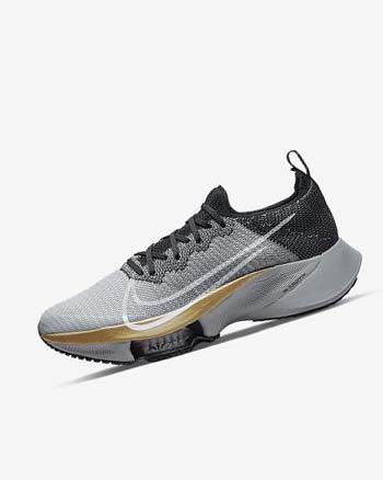 Buty do Biegania Męskie Nike Air Zoom Tempo NEXT% Czarne Platyna Szare Białe | PL_5251