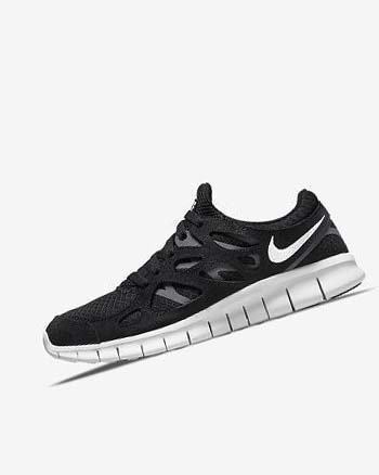 Buty do Biegania Męskie Nike Free Run 2 Czarne Ciemny Szare Białe | PL_2721